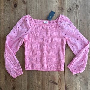 Abercrombie Kids Pink Smocked Blouse